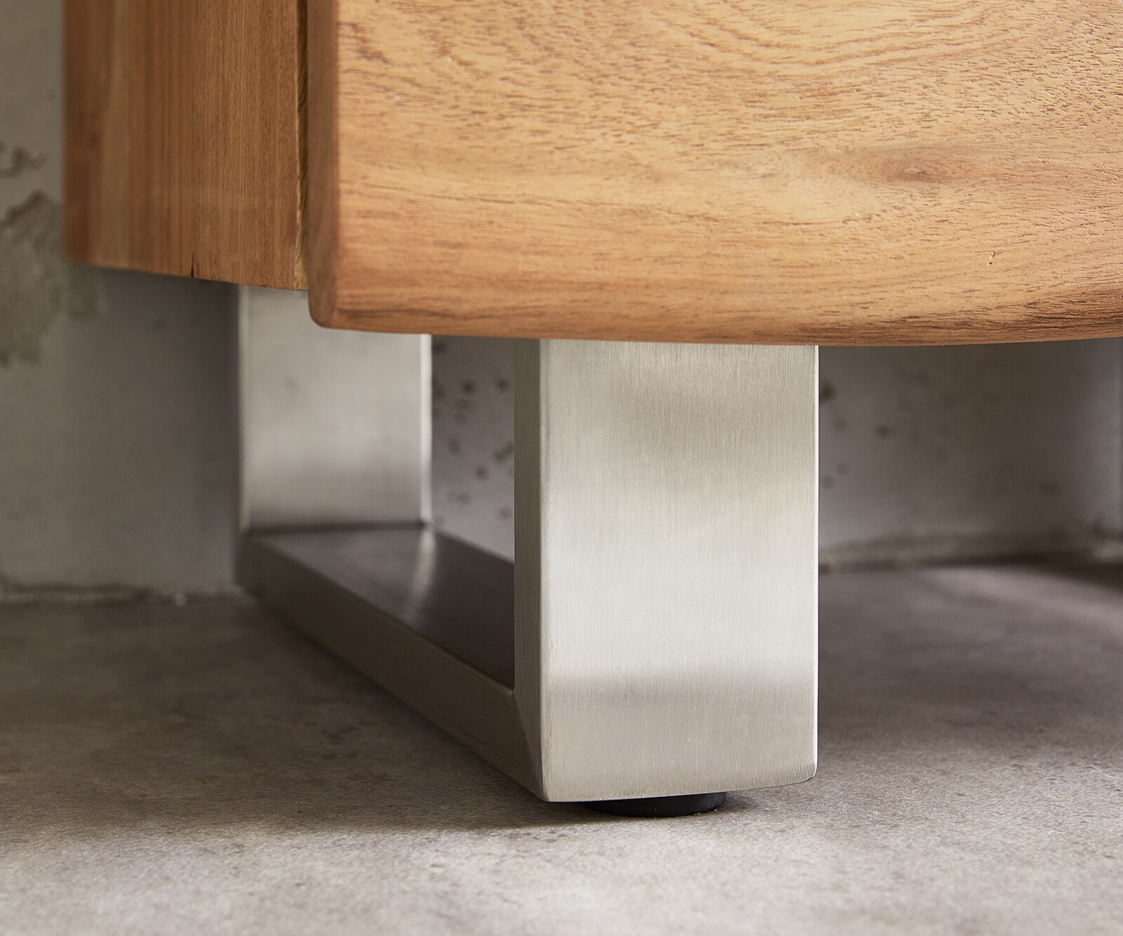 Witryna Live-Edge 60x190cm akacja naturalna live-edge 1 drzwi 2 szuflady 6