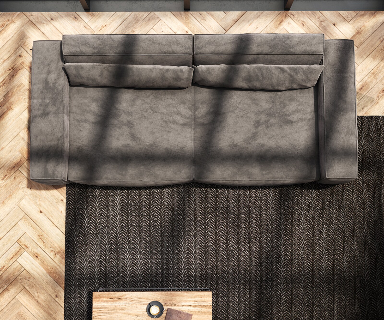 Sofa Sirpio XL 270x130cm mikrofibra brąz khaki 8