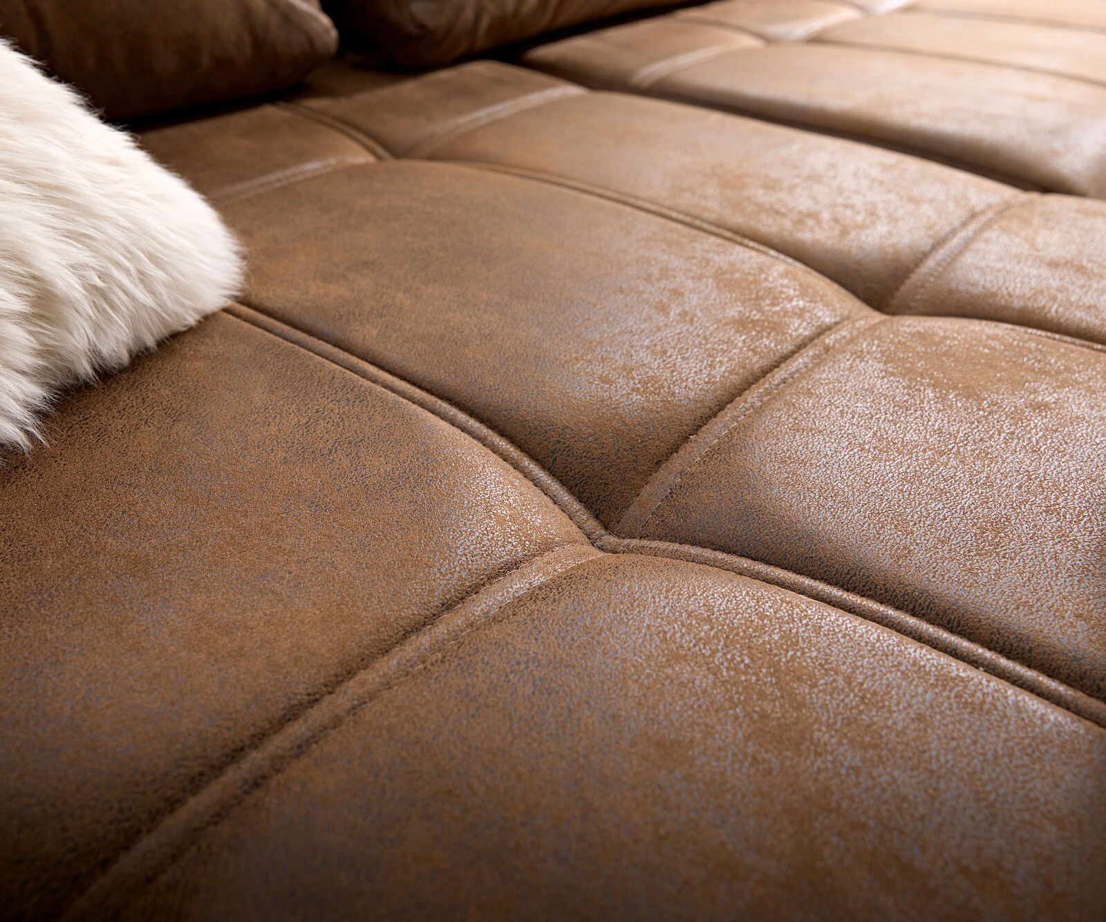 Sofa narożna Loana 275x185 cm brązowy z funkcją spania 5