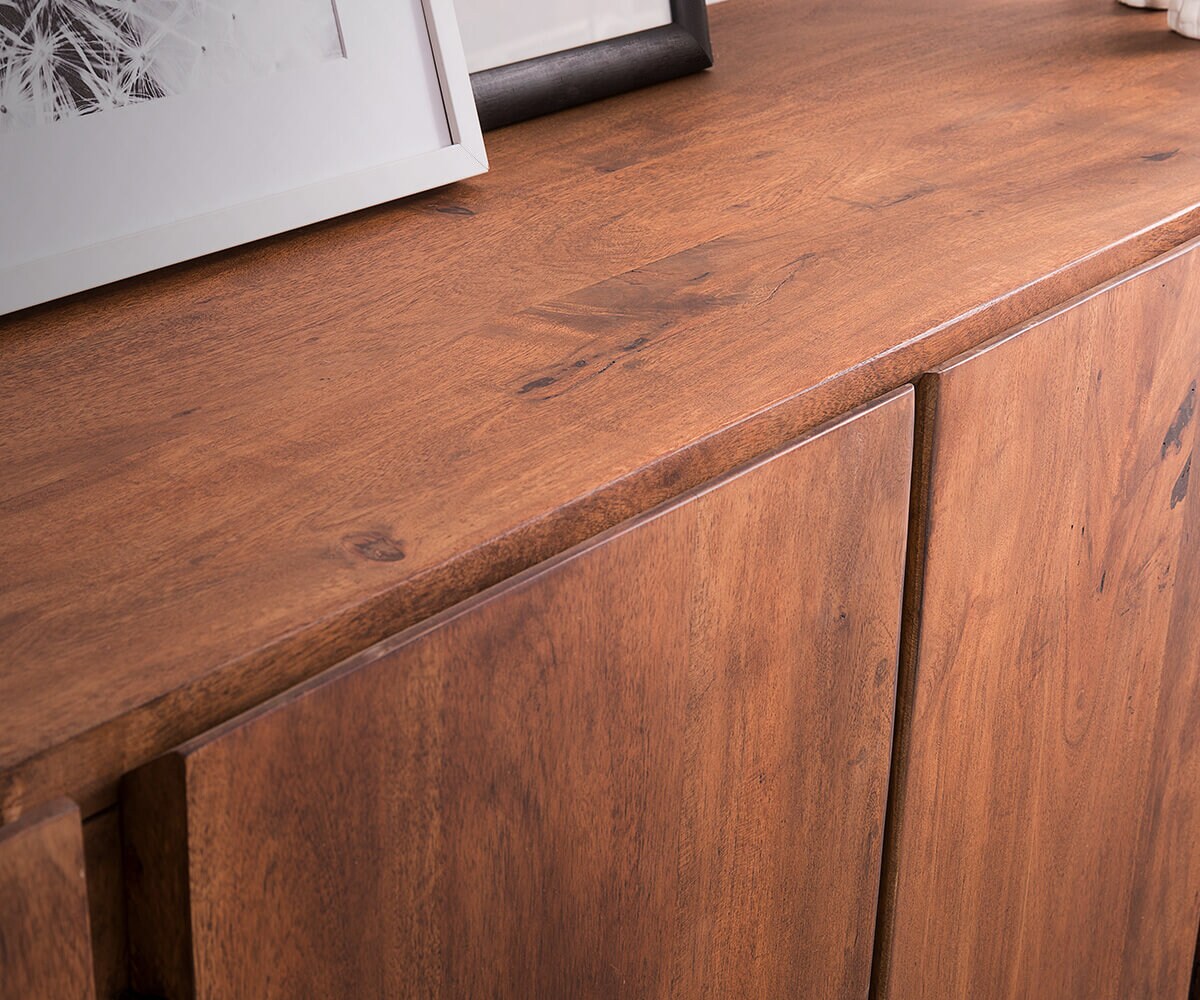 Komoda Live-Edge 220 cm akacja brązowa 6 drzwi 4
