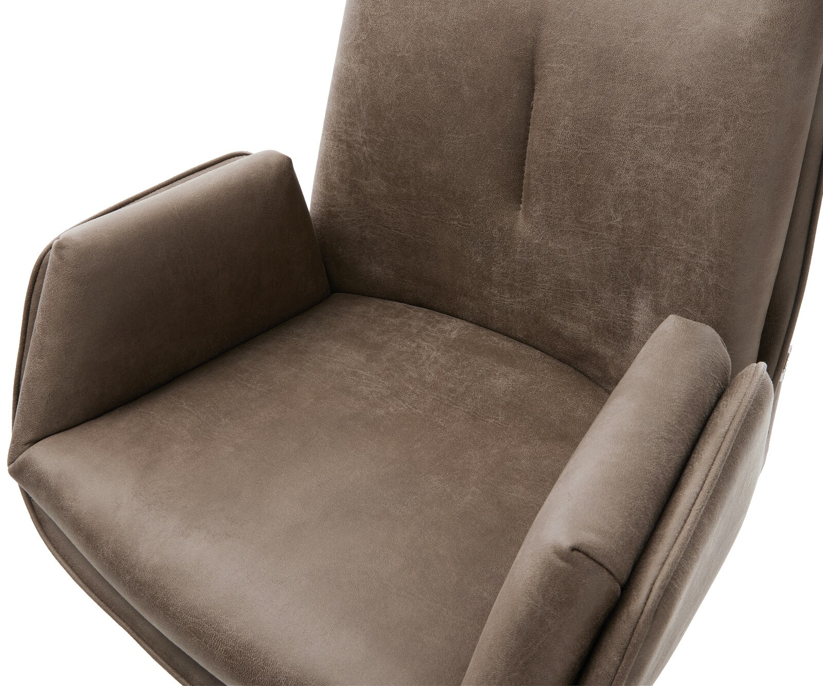 Hoker Clea-Flex mikrofibra kolor szaro-brązowy vintage podstawa trapezowa metal czarny 4