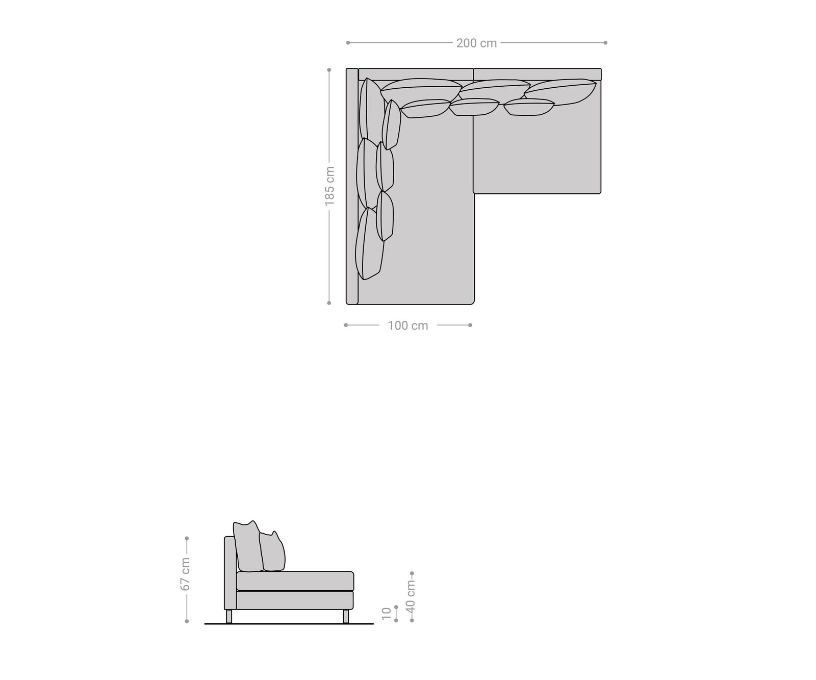 Sofa narożna Clovis brązowy antyczny szezlong lewy sofa modułowa 5