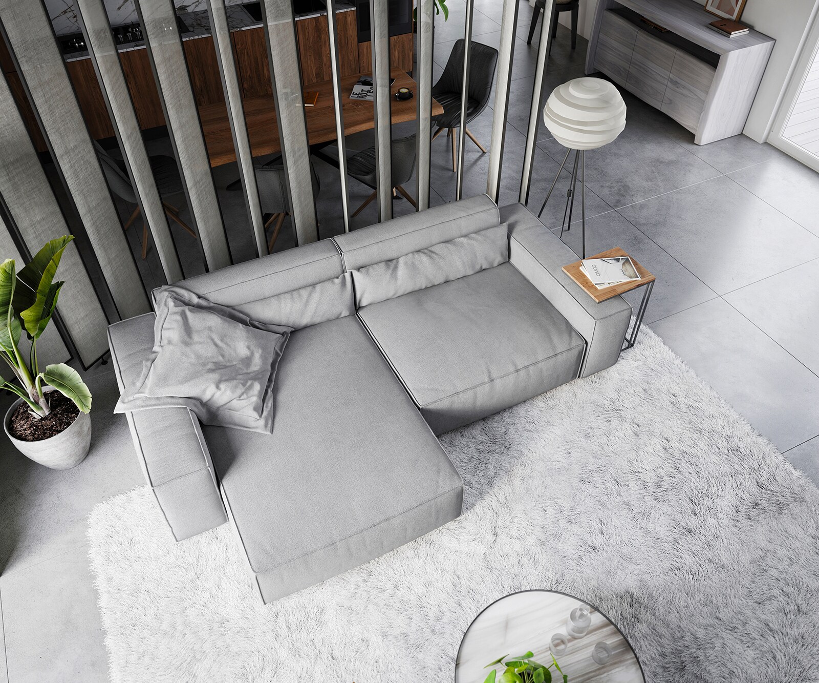 Sofa narożna Sirpio XL 270x170cm mikrofibra szara szezlong z możliwością zmiennego ustawienia 3
