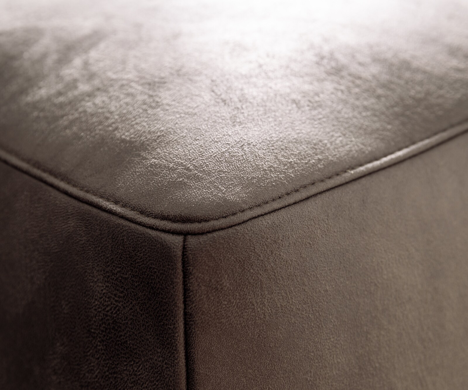 Sofa narożna Freestyle 310x200 cm mikrofibra szaro-brązowa vintage szew płaski 4