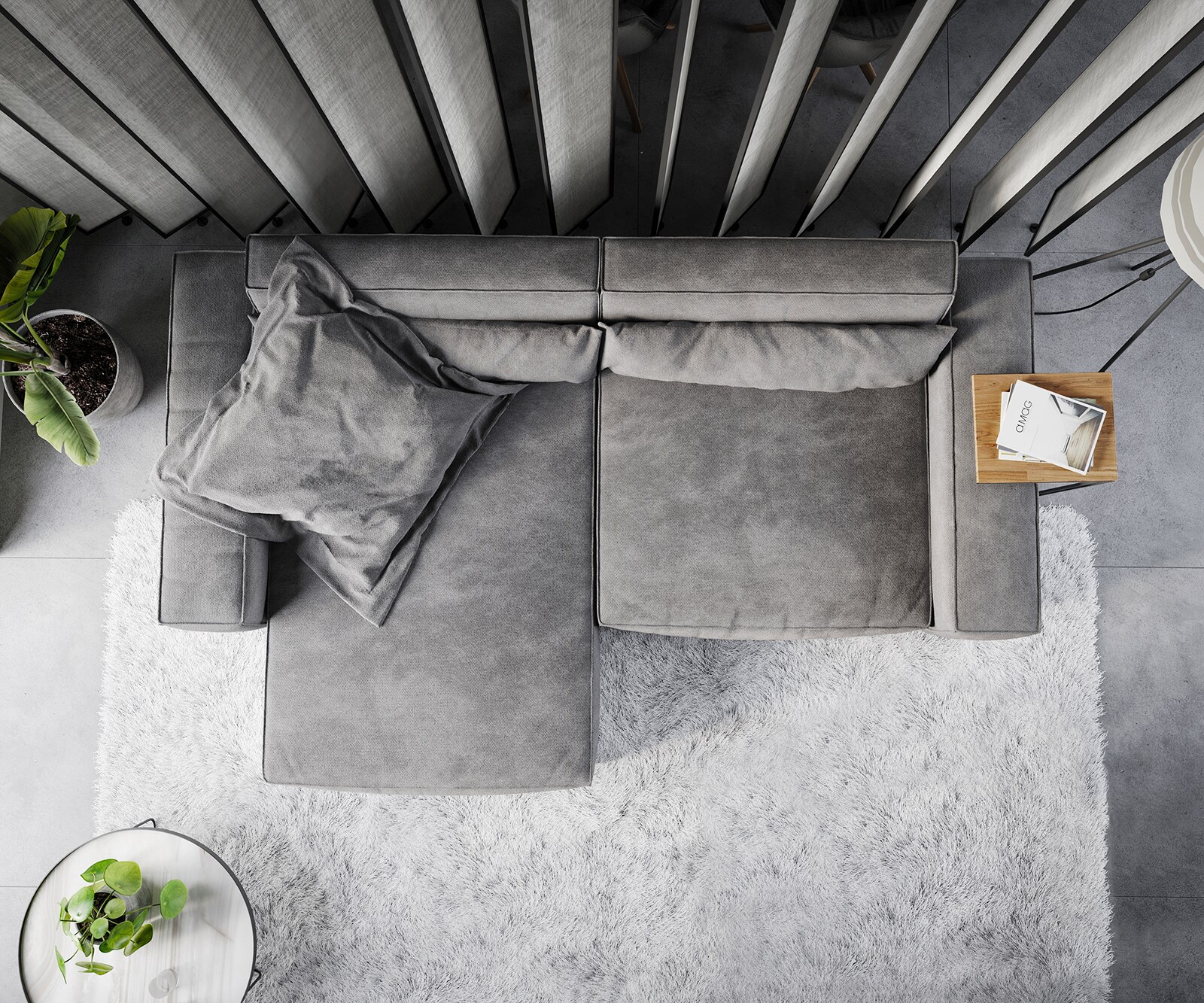 Sofa narożna Sirpio XL 270x170cm mikrofibra szaro-brązowy szezlong z możliwością zmiennego ustawienia 5