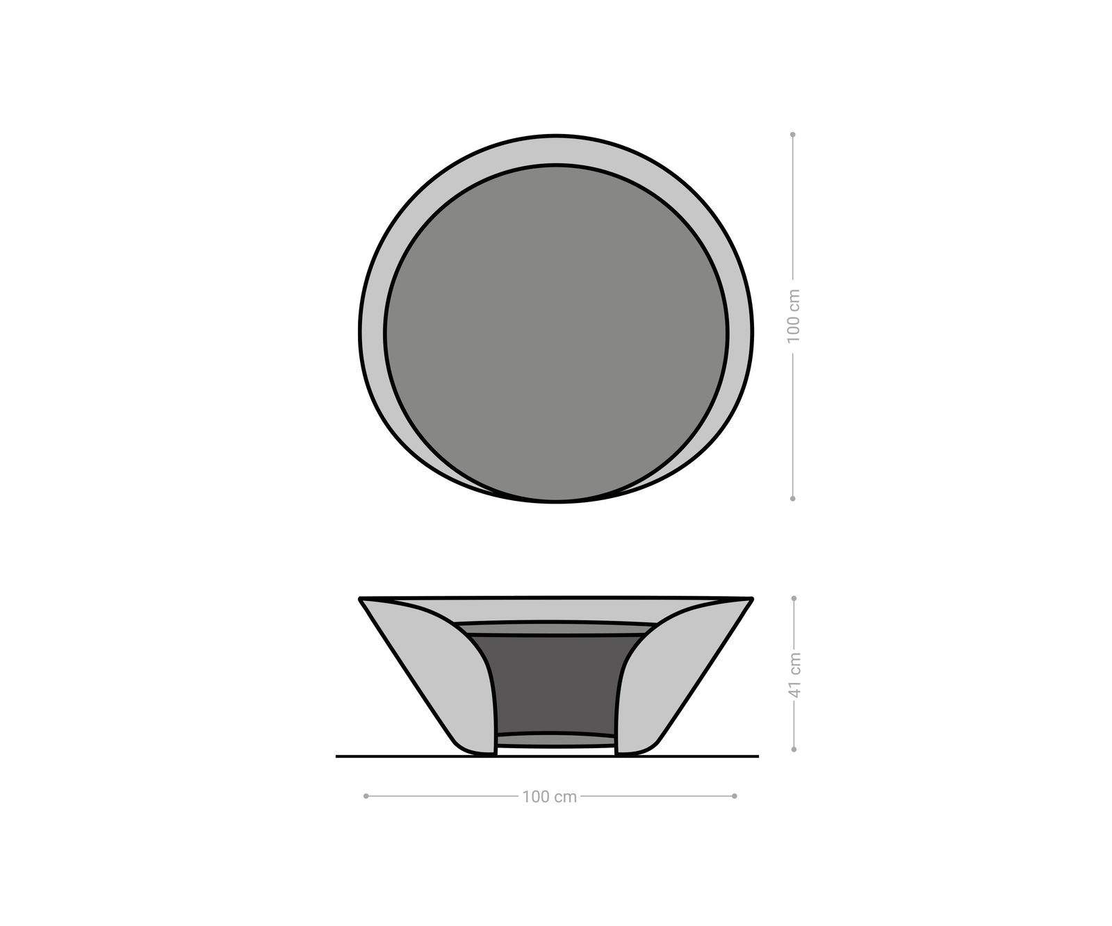 Stolik kawowy Skafi 100x40 cm ceramika Laminam® Noir Desir rama metaliczny srebrny 6