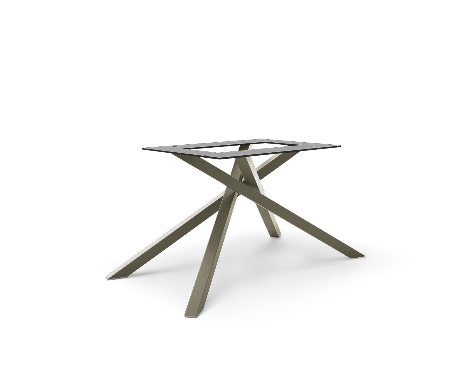 Rama stołu do jadalni typu Cross metal w kolorze tytanu do stołów od 200 cm 1