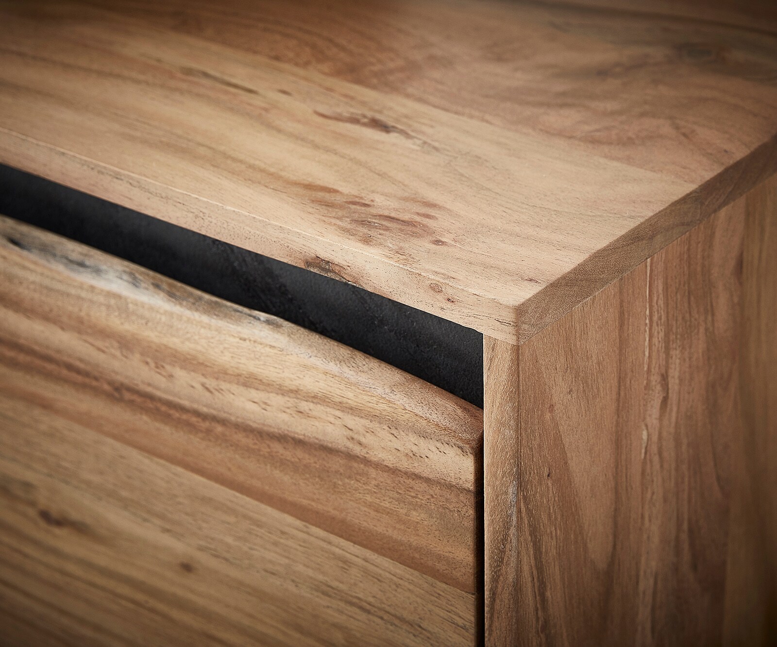 Komoda Stonegrace 200x45 cm akacja naturalna 4 drzwi live-edge 5