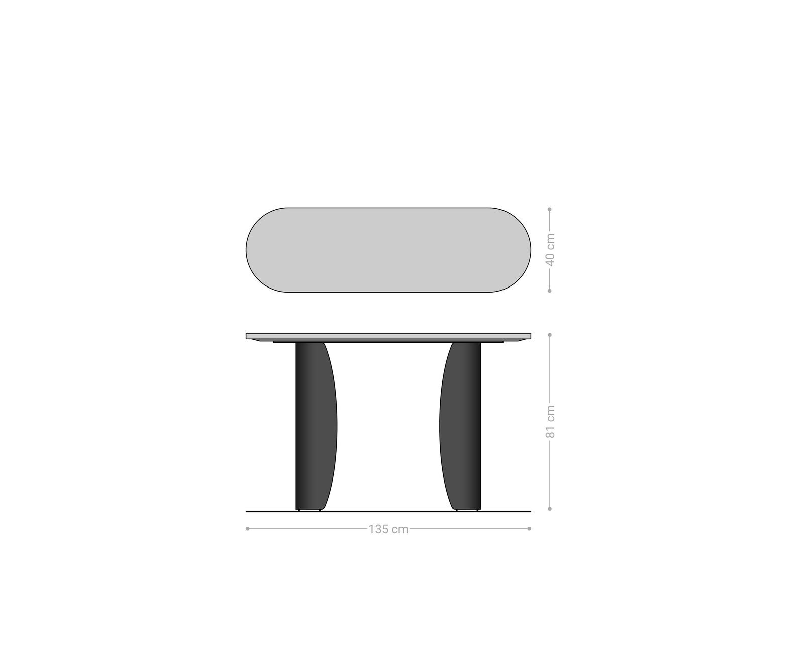 Konsola Solena 135x40 cm marmur biały metal w wykończeniu Black Antique 6
