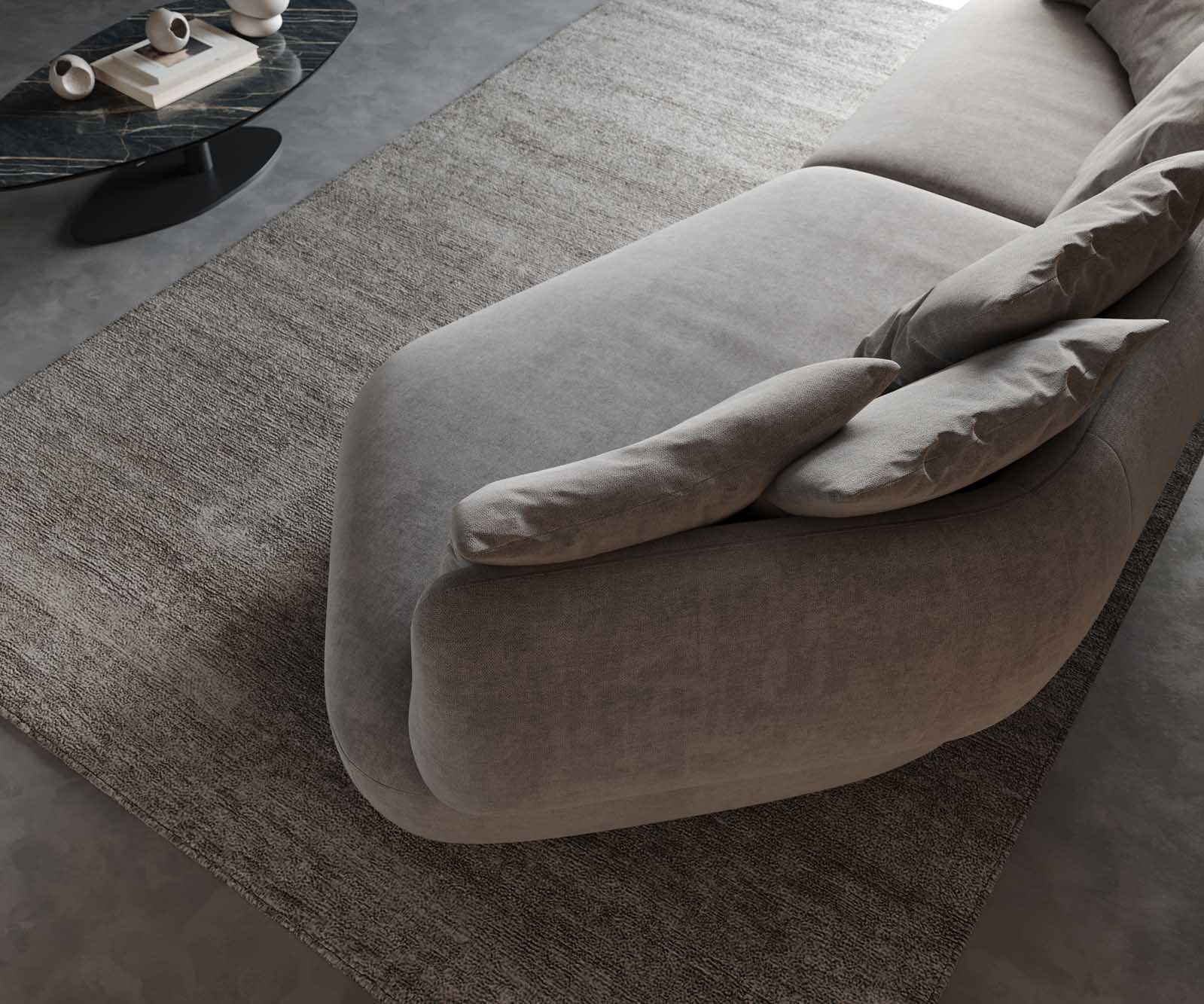 Sofa Roya 320x140cm mikrofibra szara 5