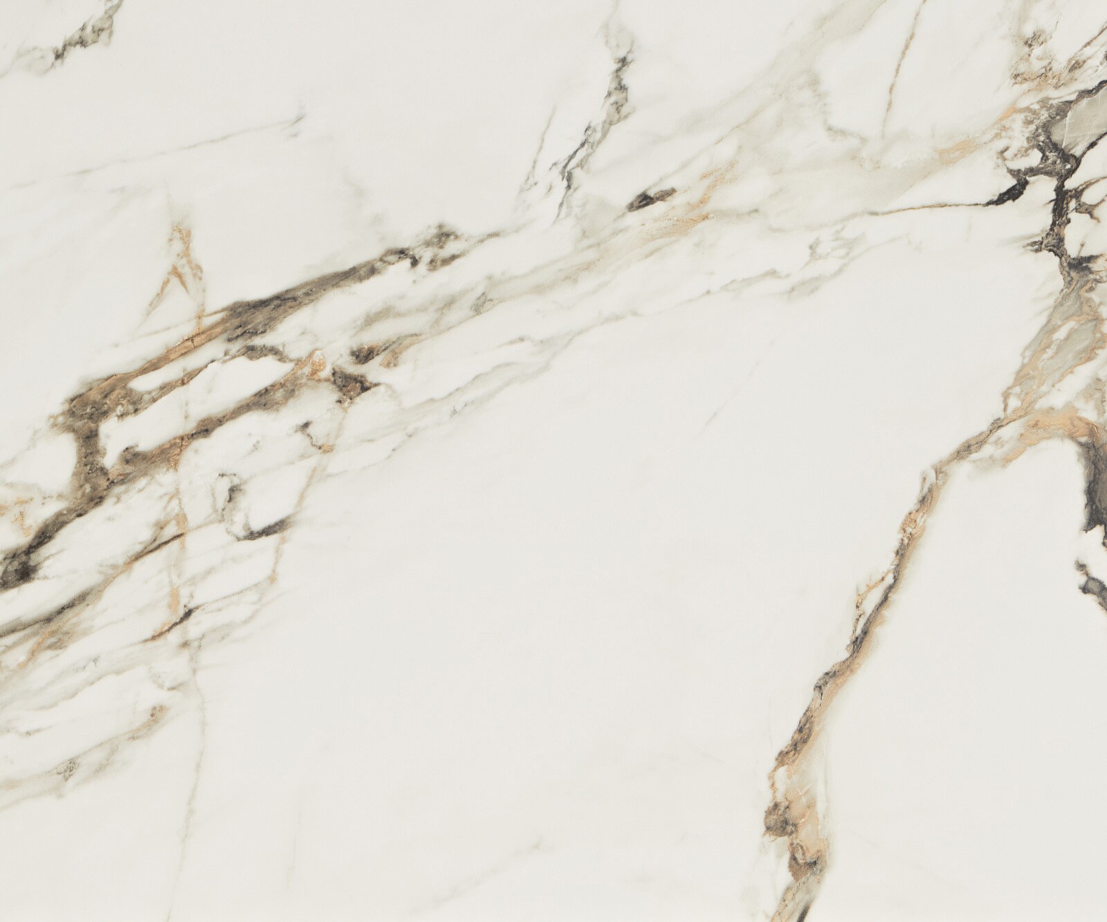 Konsola Edge w kształcie beczki 180x40 cm Calacatta Luxe biało-złoto-szara rama Estelo metal w kolorze tytanu 3