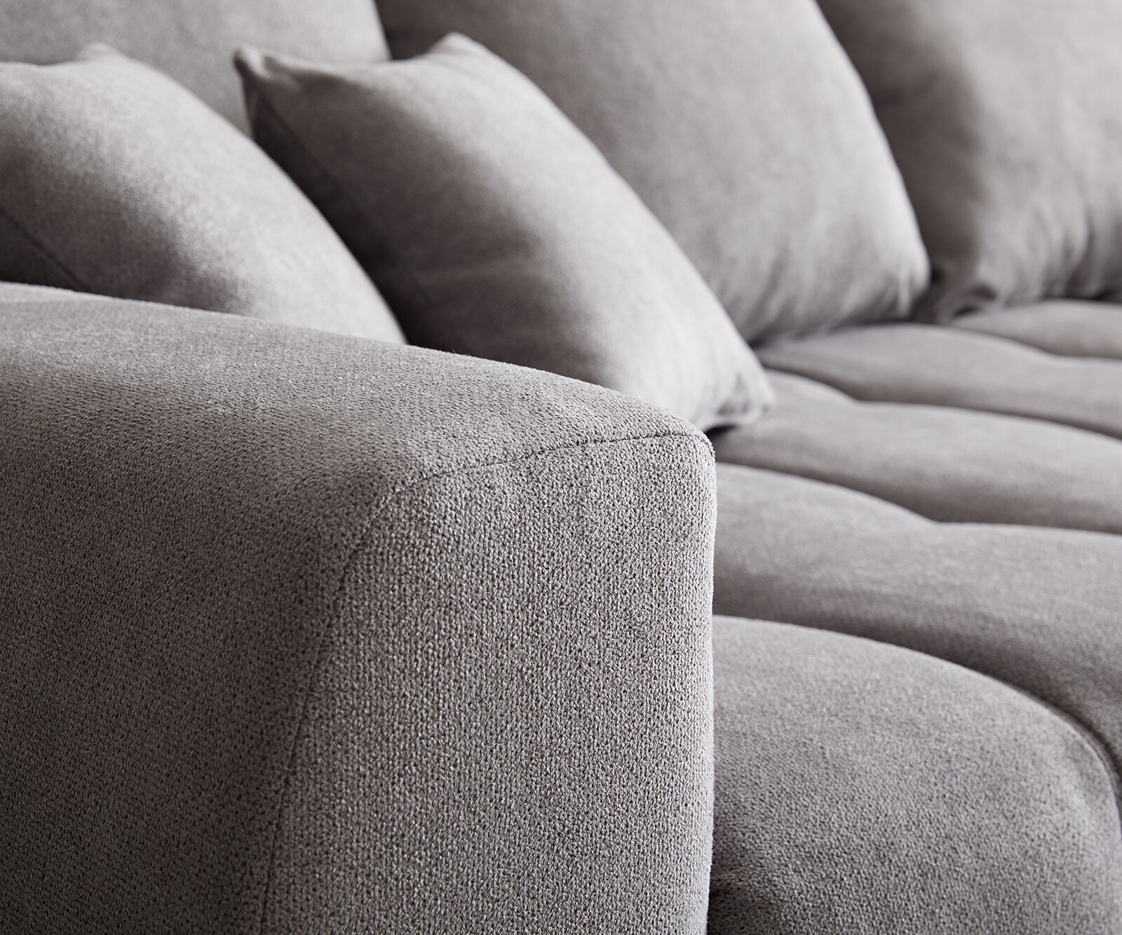 Sofa narożna Josea 300x220 cm mikrofibra kamienny szary szezlong prawy 3