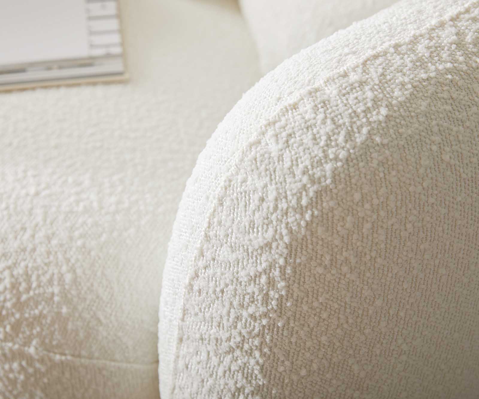 Sofa 3-osobowa Larna 260x120 cm bouclé kremowo-biały 2