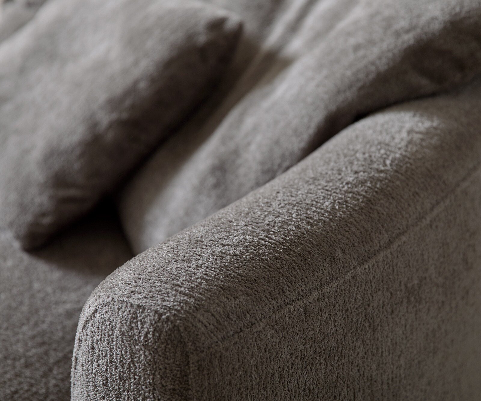 Duża Sofa Edina 330x170 cm miękka tkanina boculé szaro-brązowy 4