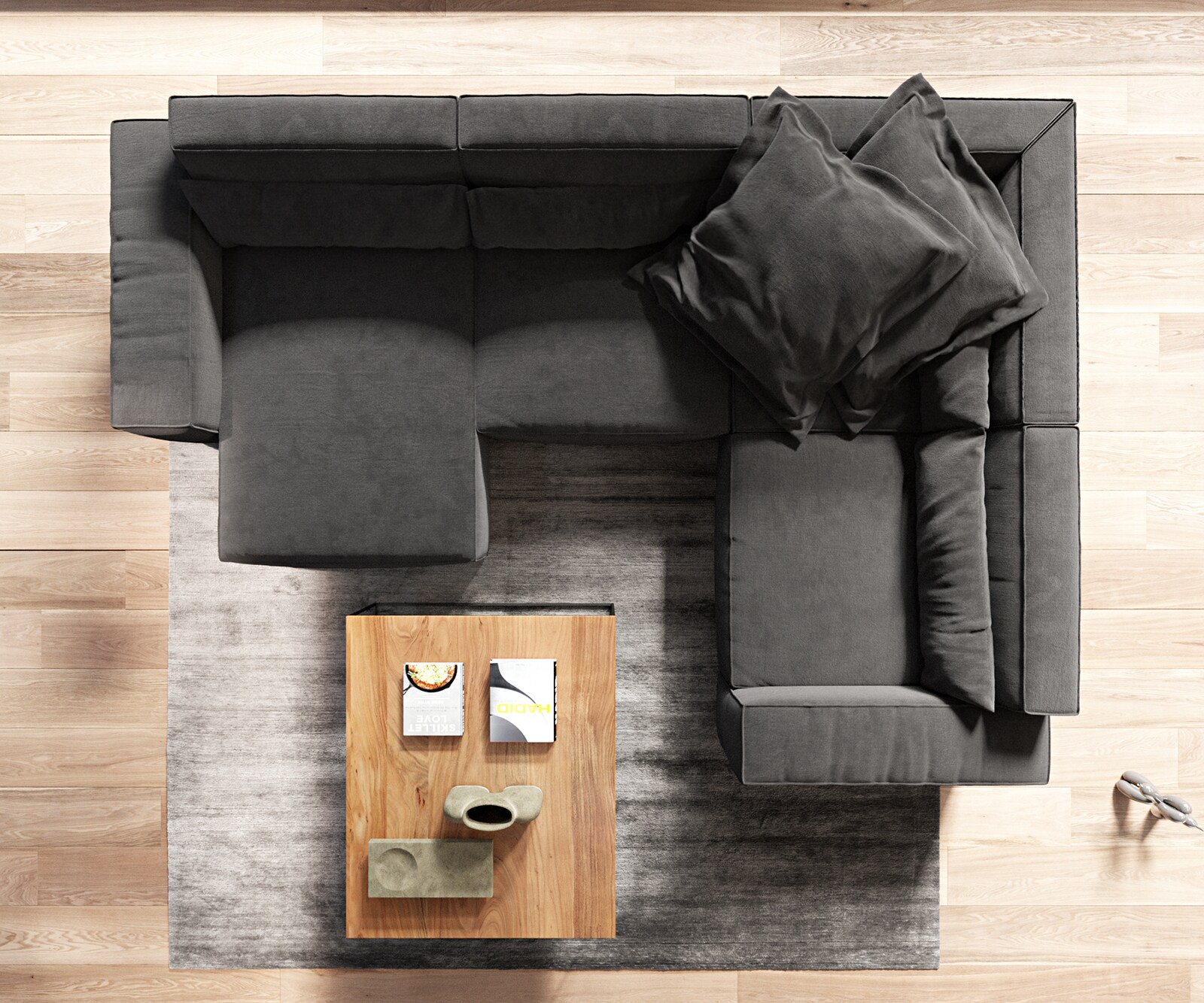Sofa w kształcie litery U Sirpio 300x210 cm mikrofibra czarna szezlong z możliwością obustronnego montażu 7