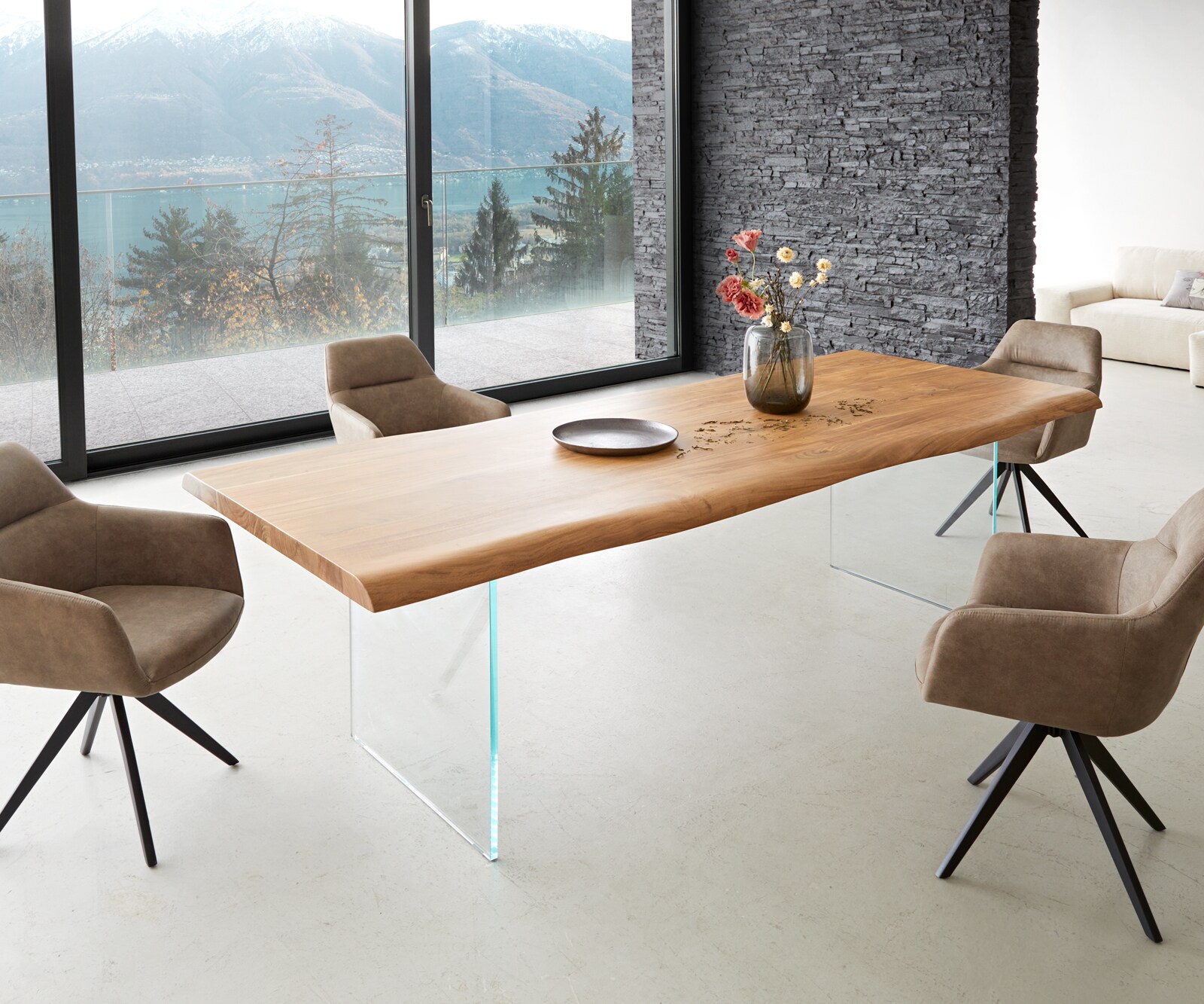 Stół do jadalni Edge 260x100 cm XL akacja naturalna live-edge 7