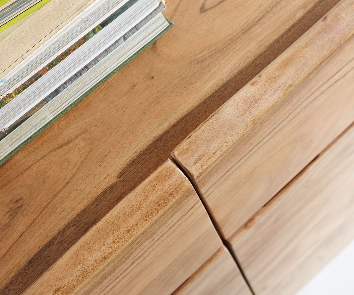 Komoda Live-Edge 172 cm akacja naturalna 4 drzwi 4 szuflady 3