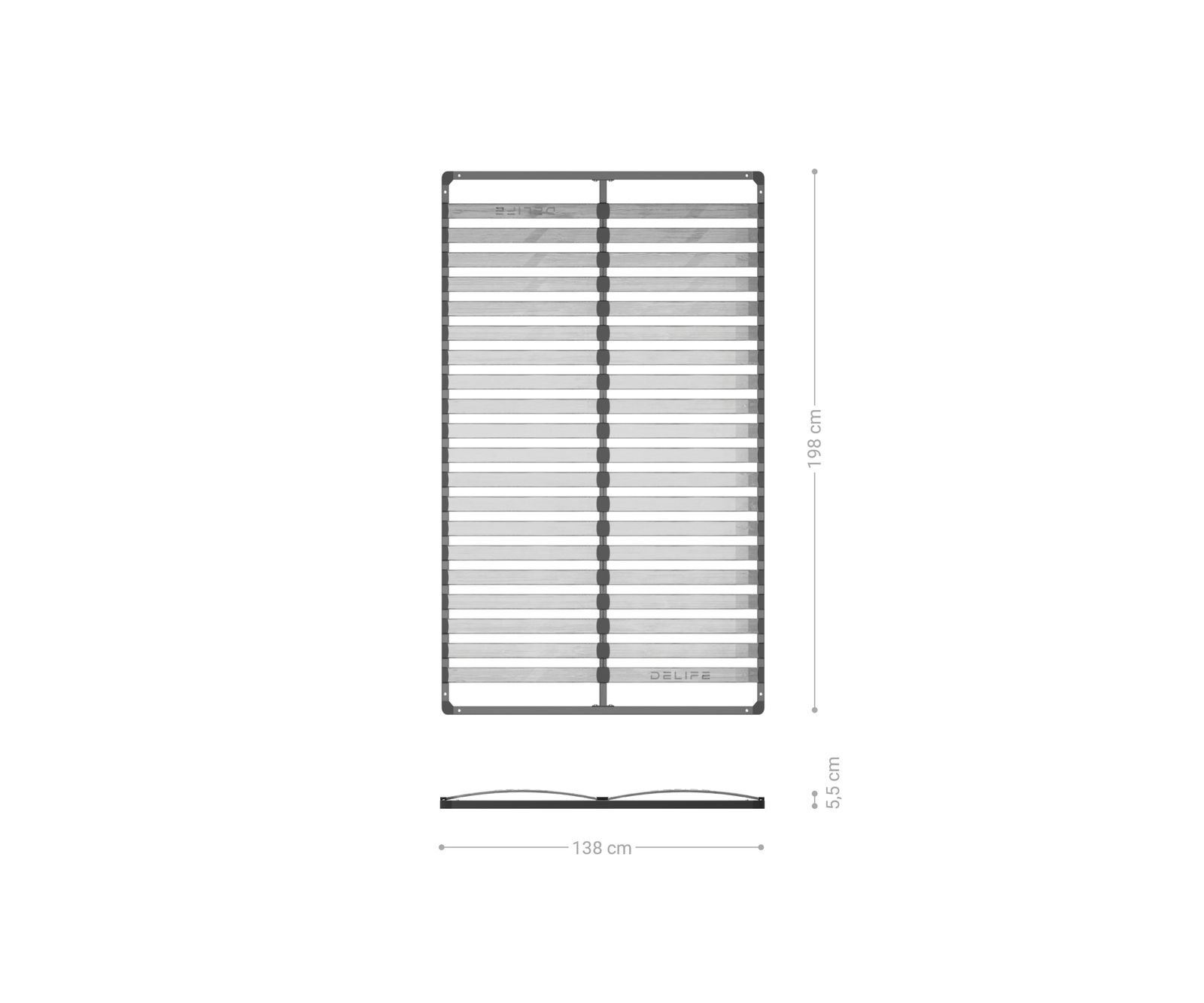 Stelaż listwowy do łóżek tapicerowanych 140 cm 1