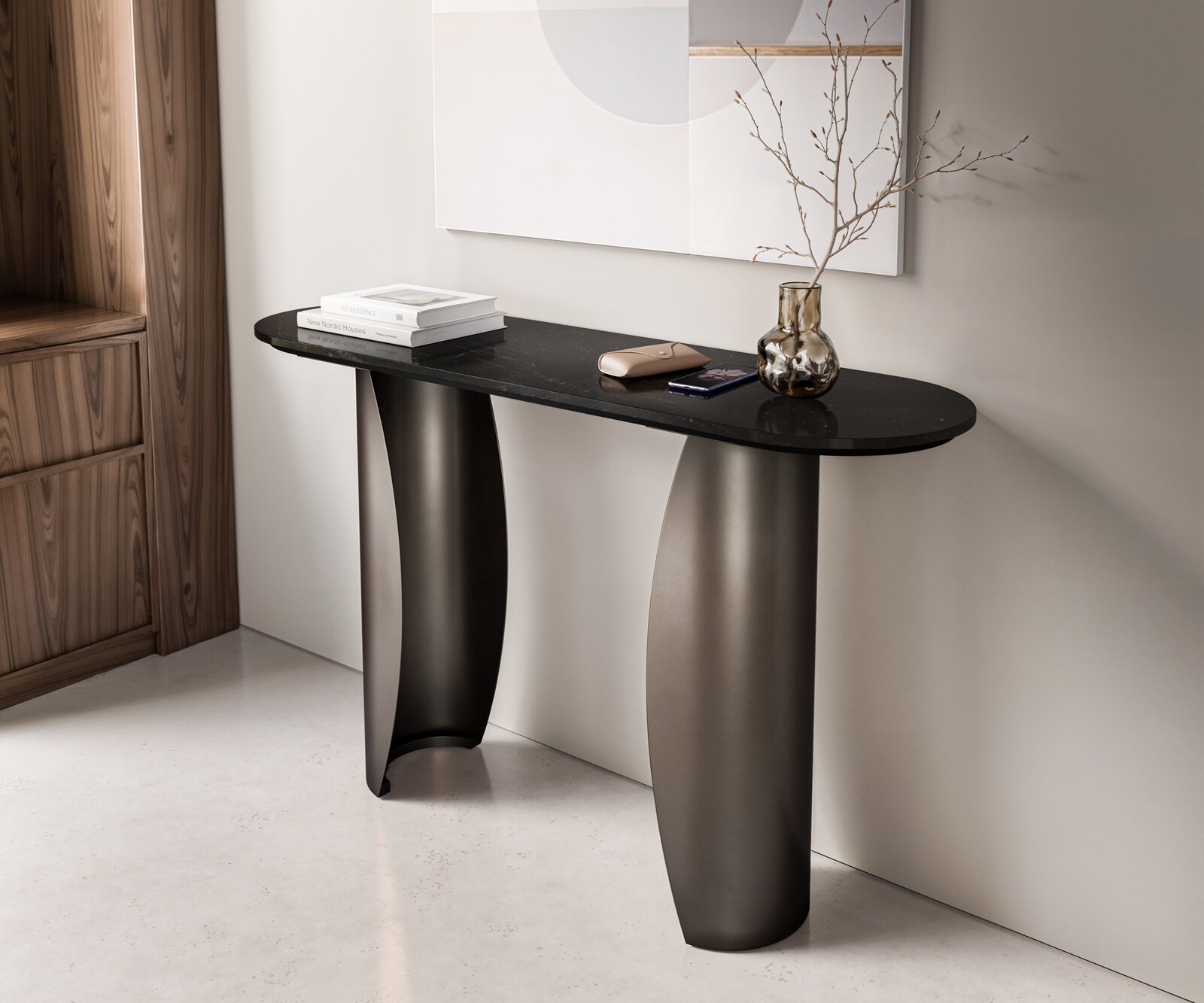 Stolik kawowy Solena 135x40 cm marmur 4