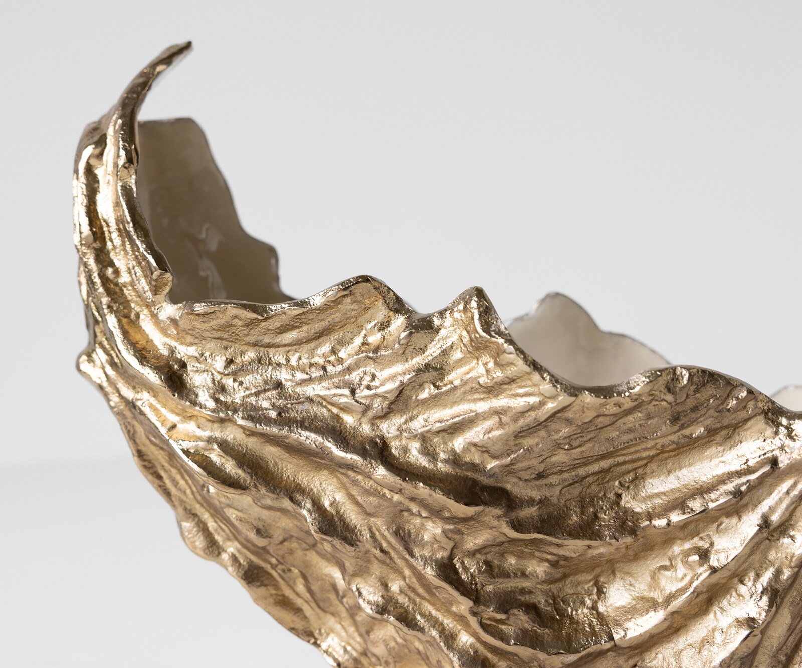Misa Maris dł. 52 x szer. 15 x wys. 28 cm aluminium Champagner Ivory ręcznie robiona 2