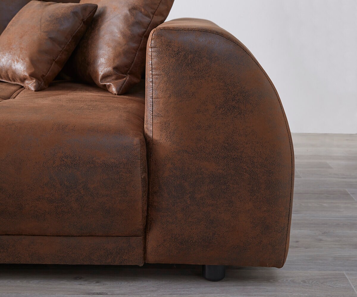 Sofa narożna Violetta 300x220 cm skóra ekologiczna brązowa z możliwością zmiennego montażu 3