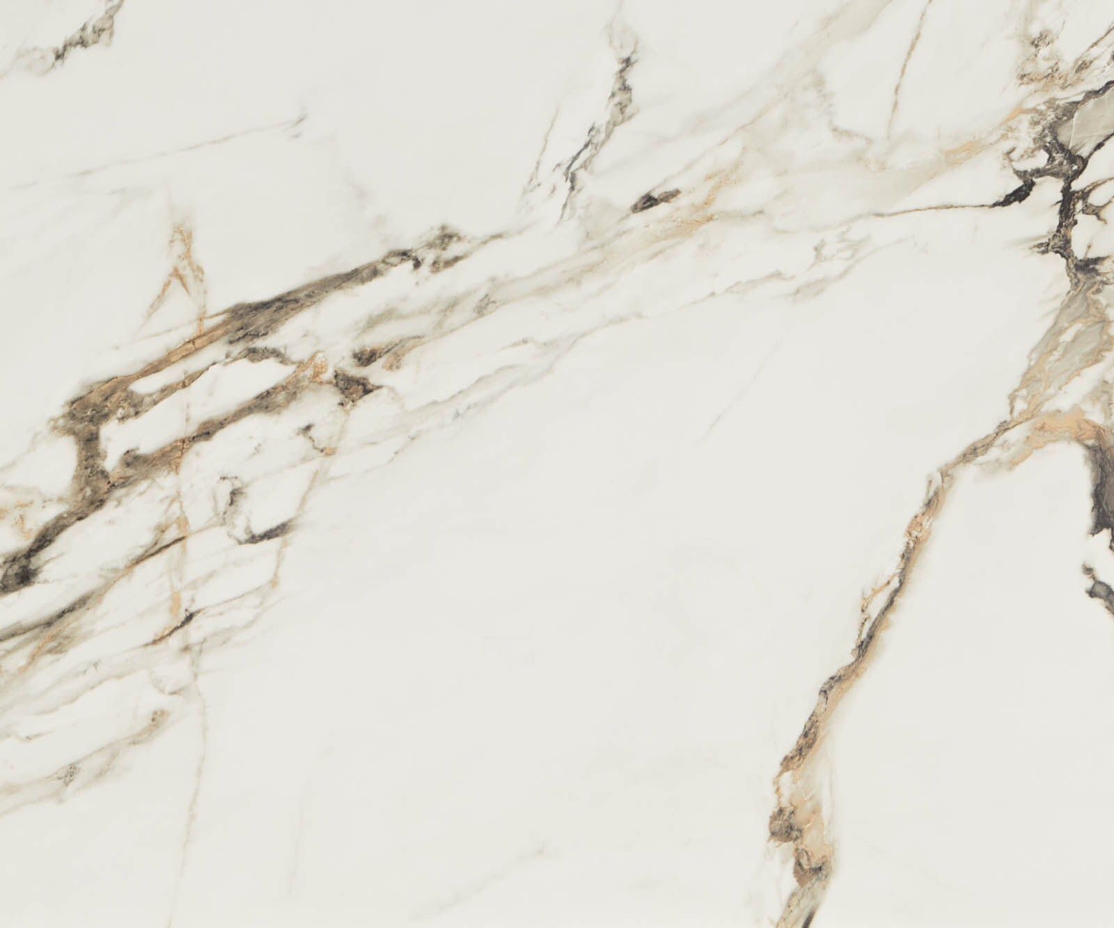 Stół do jadalni Edge 180-220x100 cm ceramika Calacatta Luxe biało-złoto-szary rama V metal czarna rozkładany 2