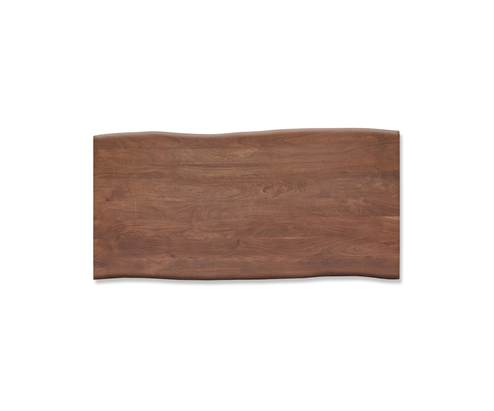 Stół do jadalni Edge 200x100 cm akacja brązowa metal wąska rama czarna live-edge 3