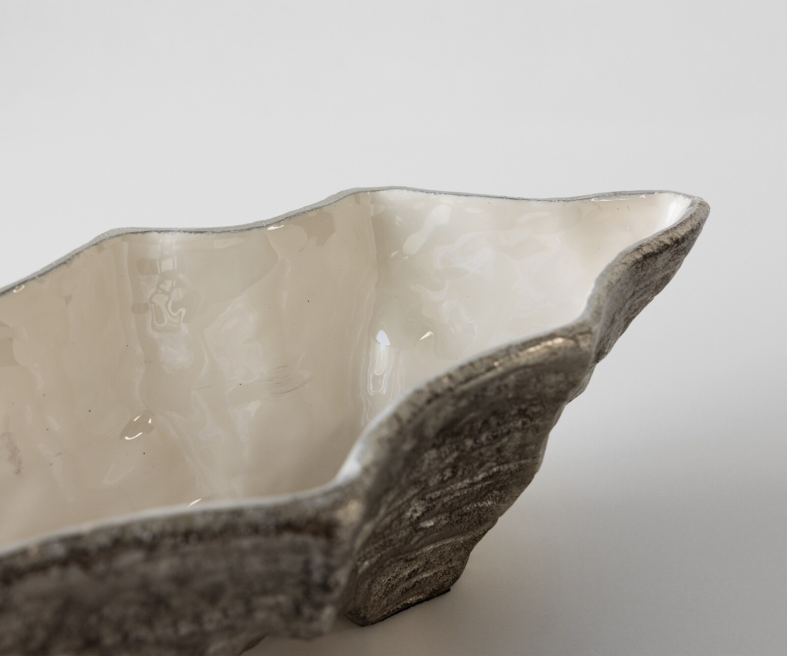 Misa Riffa dł. 100 x szer. 19 x wys. 15 cm aluminium Platin Opal ręcznie robiona 4