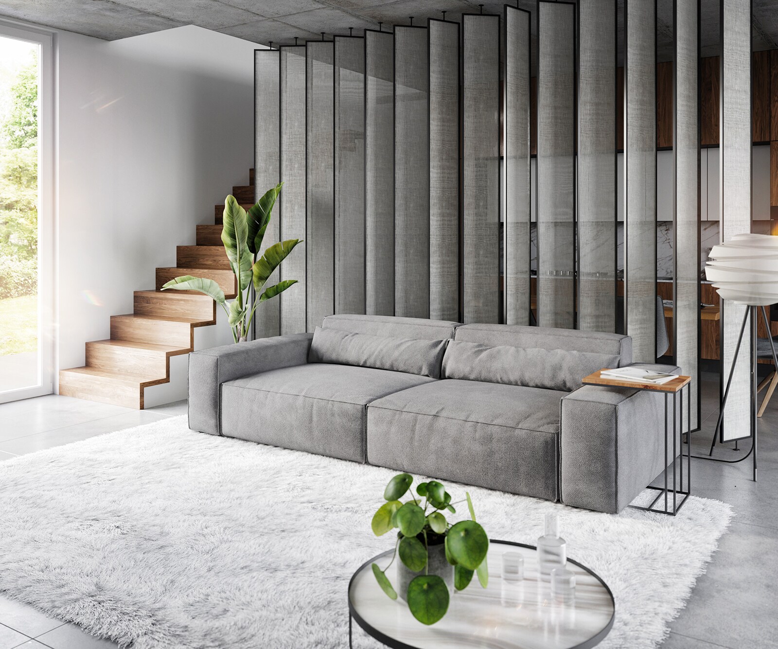 Sofa Sirpio XL 270x130cm mikrofibra czarna 4