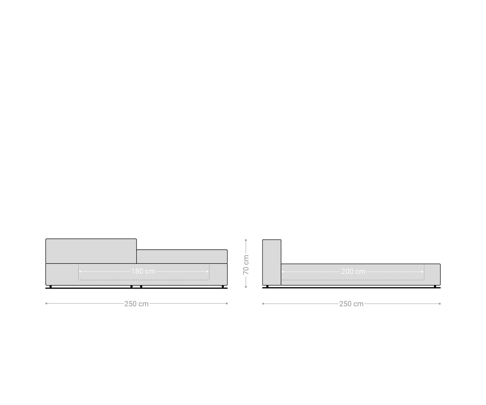 Rama łóżka tapicerowanego Kalinea 180x200 cm mikrofibra szaro-brązowa vintage 8