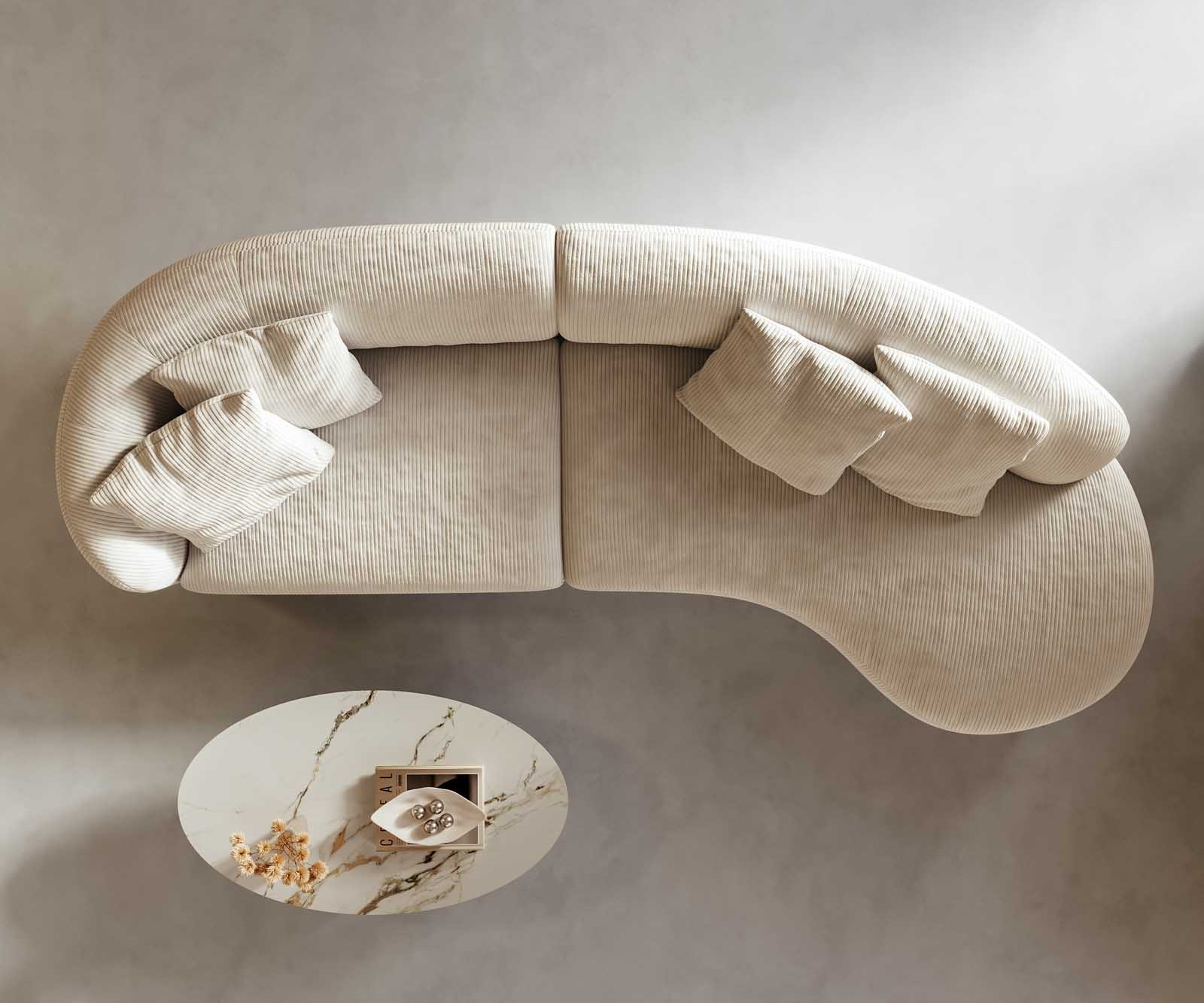 Sofa Mairi 330x160cm sztruks beżowy 3