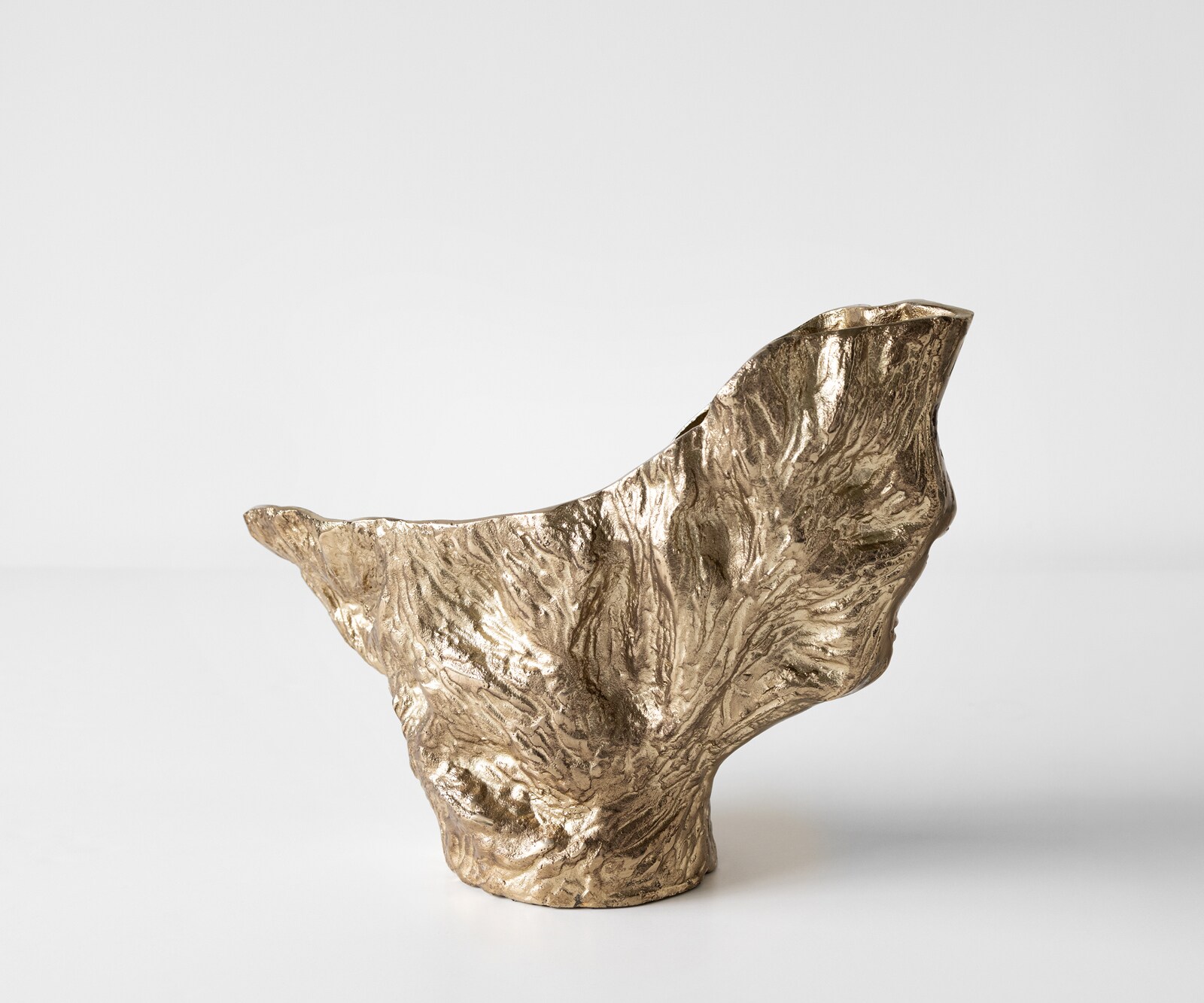 Waza dekoracyjna Alaris dł. 44 x szer. 13 x wys. 31 cm aluminium Champagner ręcznie robiona 1