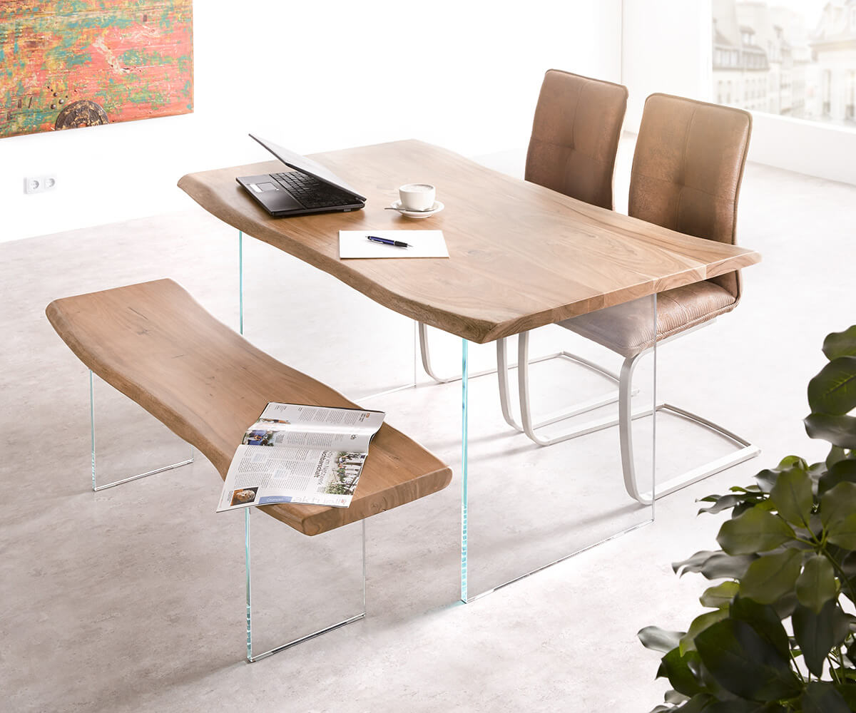 Blat stołu Edge 140x90cm akacja naturalna live-edge 4