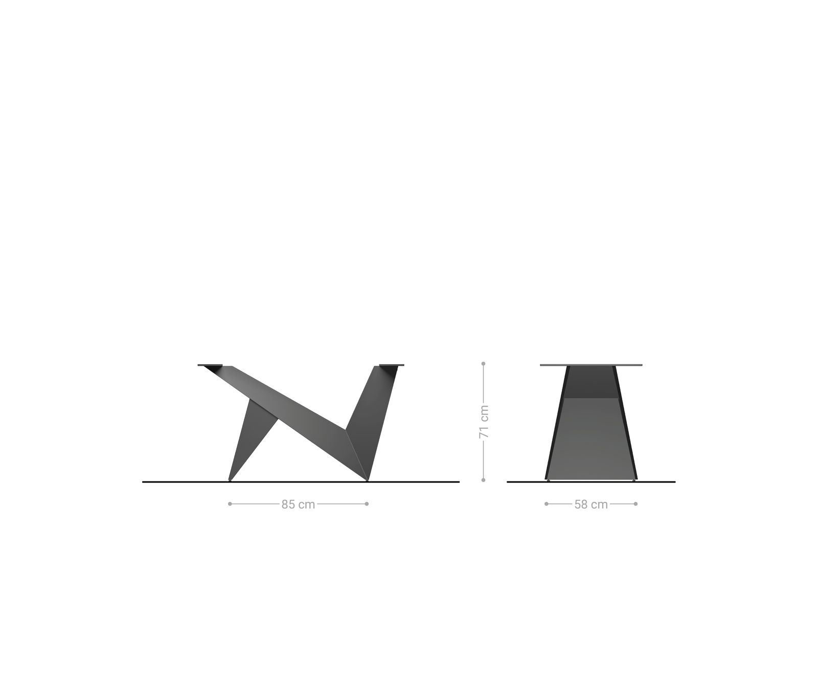 Rama stołu do jadalni Origami metaliczny złoty 4