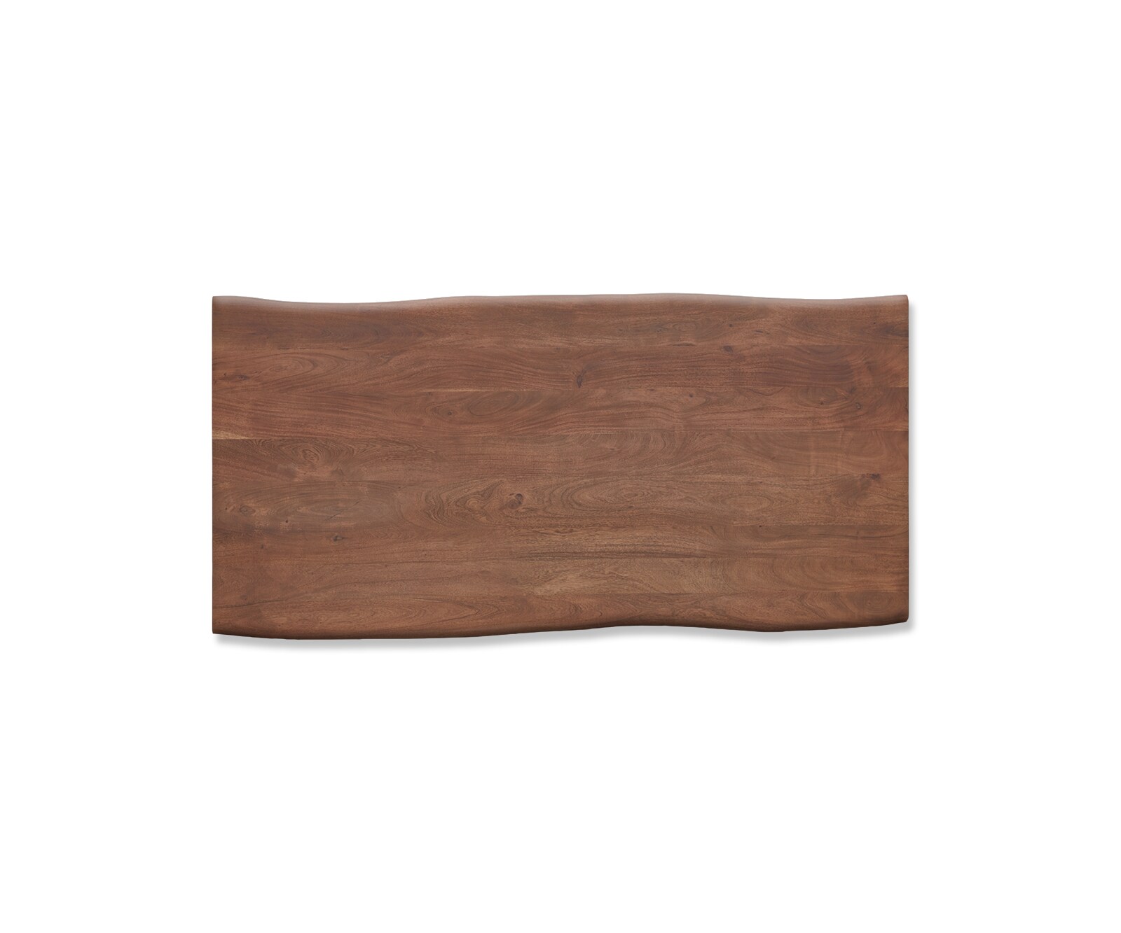 Stół do jadalni Edge 200x100 cm XL akacja brązowa stal nierdzewna szeroka rama live-edge 3