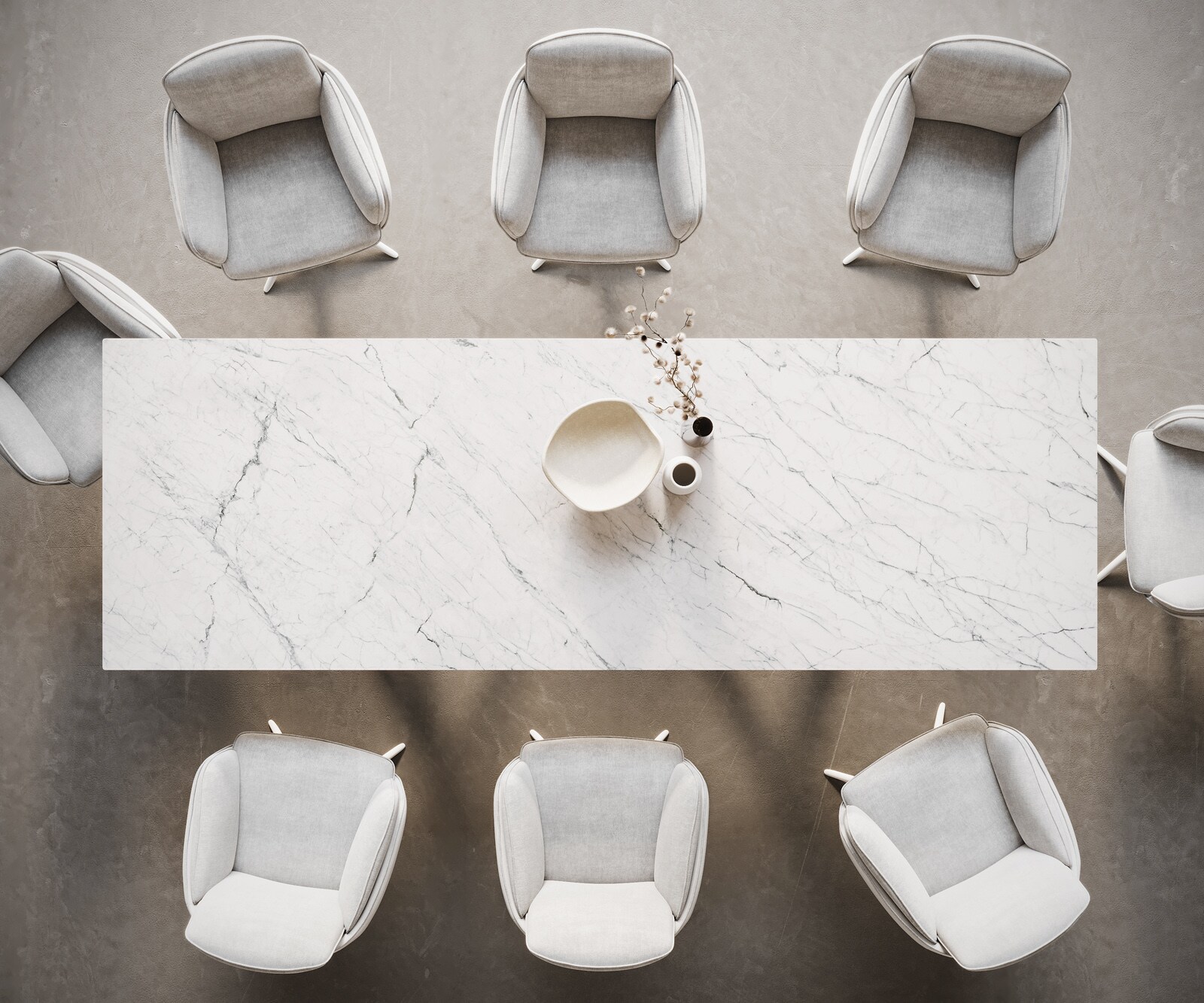 Stół do jadalni Edge 300x100cm ceramika Laminam® Statuarietto biały rama Estelar metal biały 6