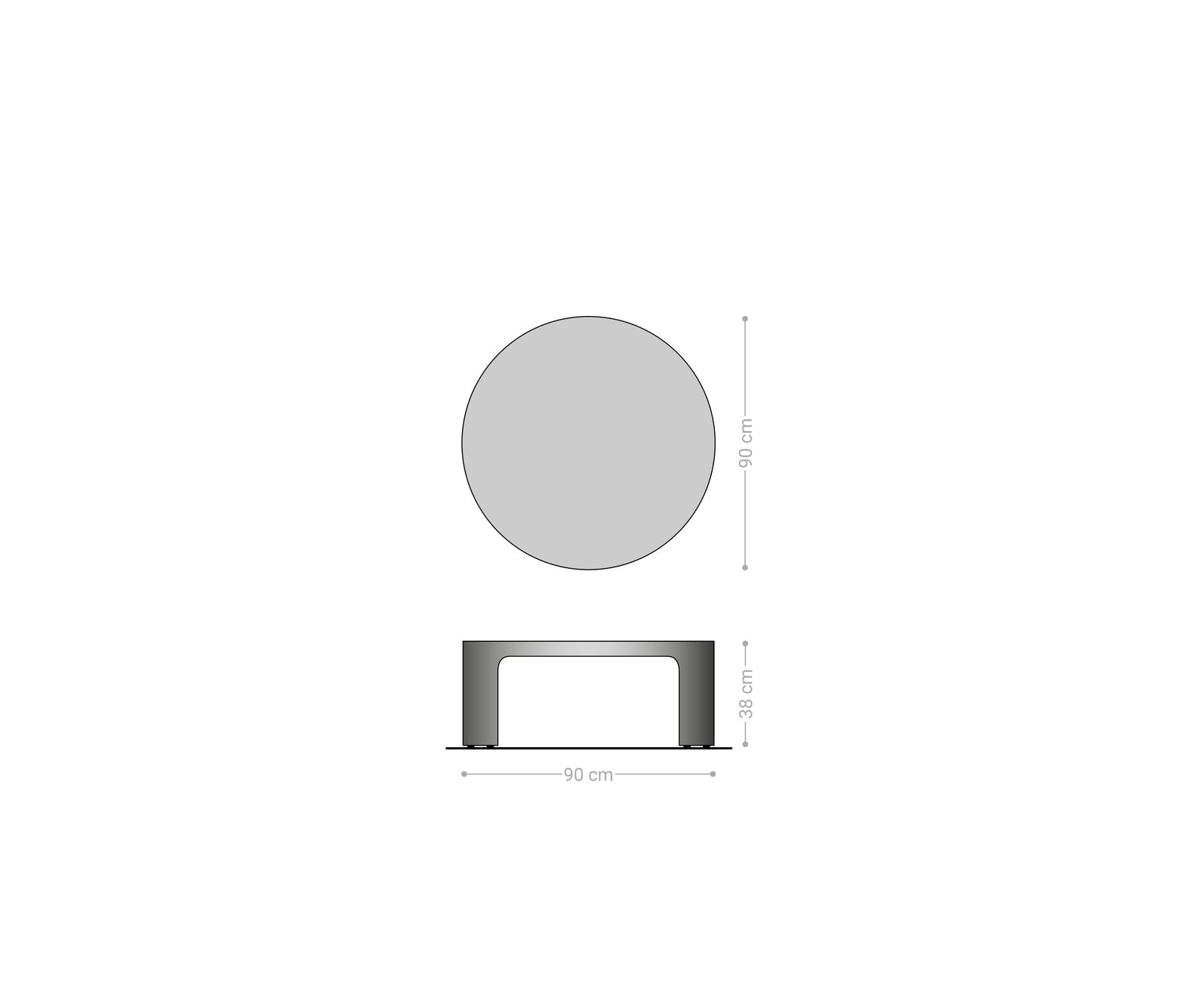Stolik kawowy Alerio stolik kawowy 90x90 cm marmur czarno-srebrny metal złoty Ombre 4