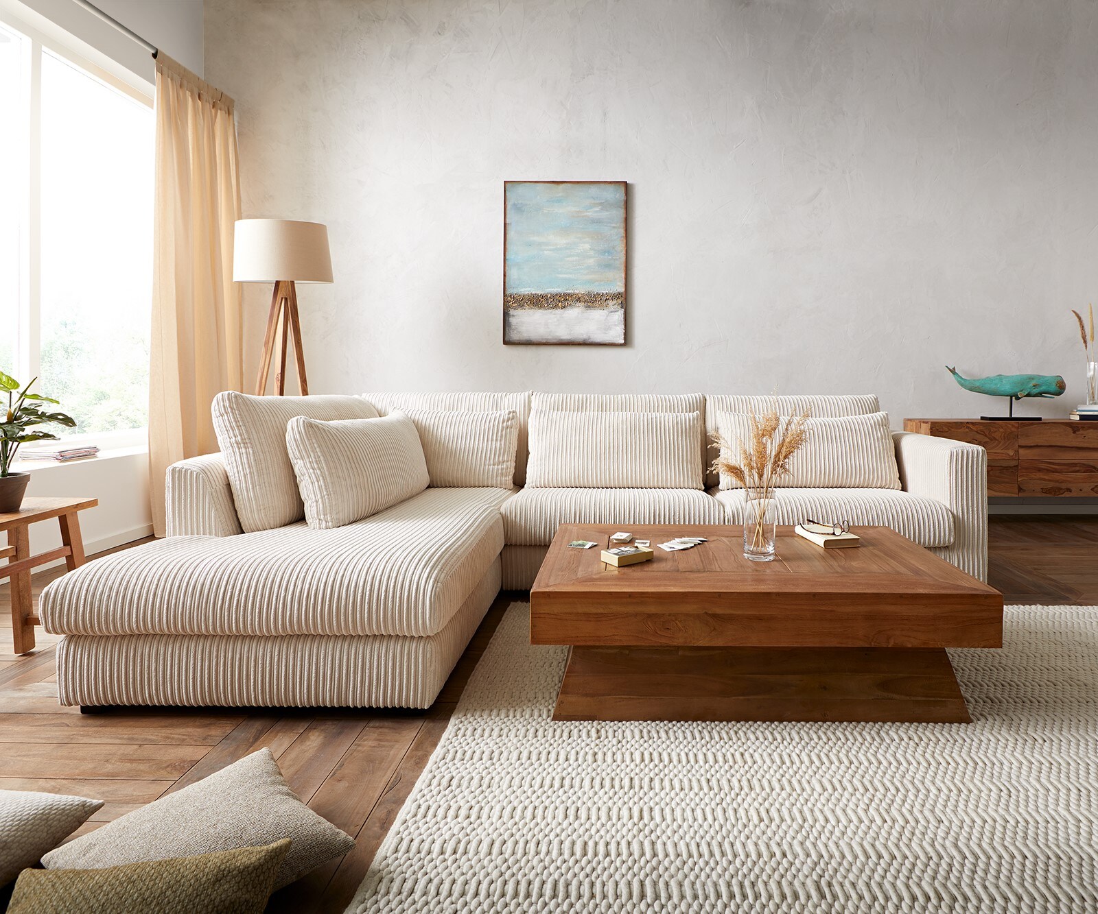 Sofa narożna Isla 330x225cm szenil antracyt szezlong prawy 1