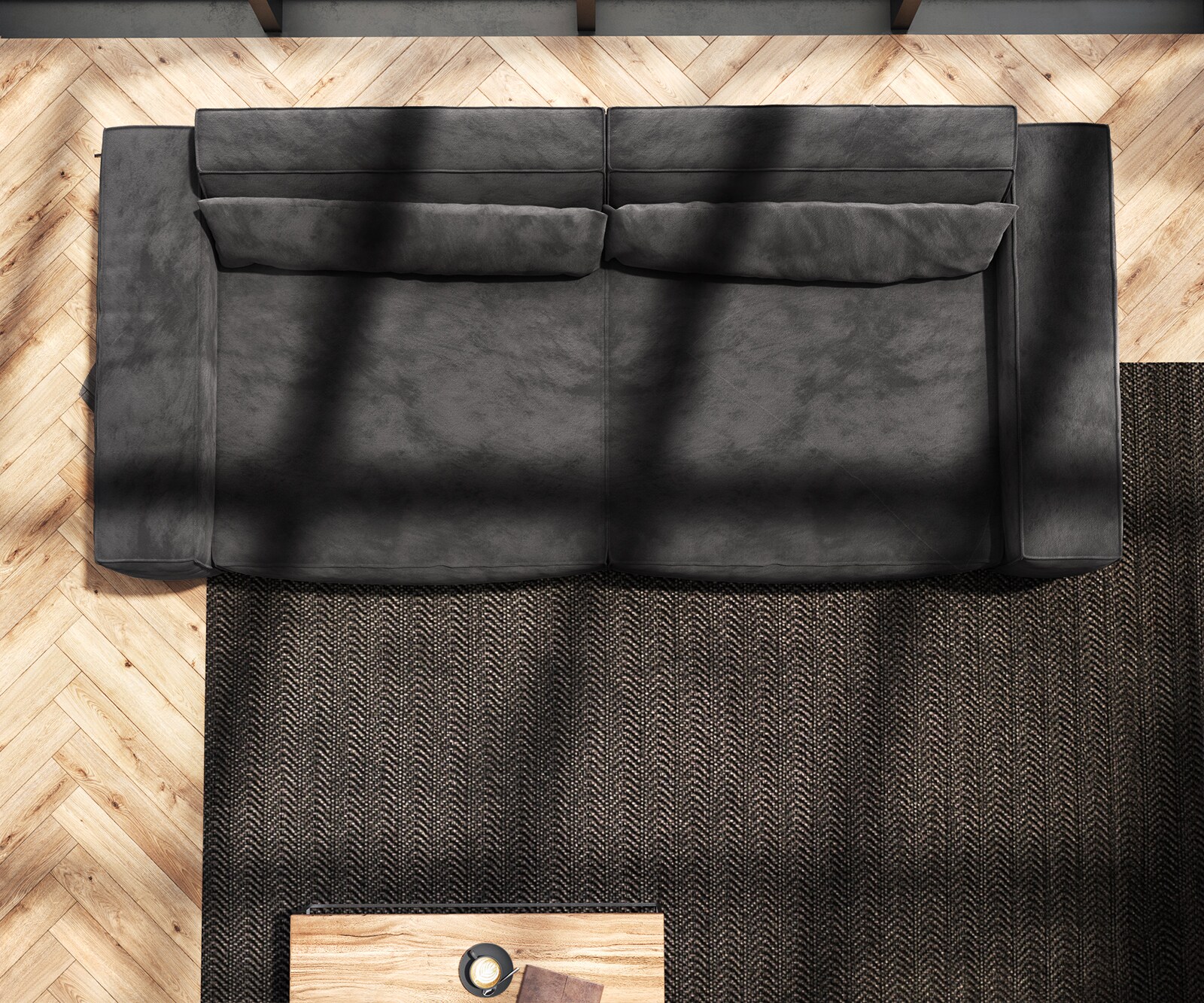 Sofa Sirpio XL 270x130cm mikrofibra czarna 8
