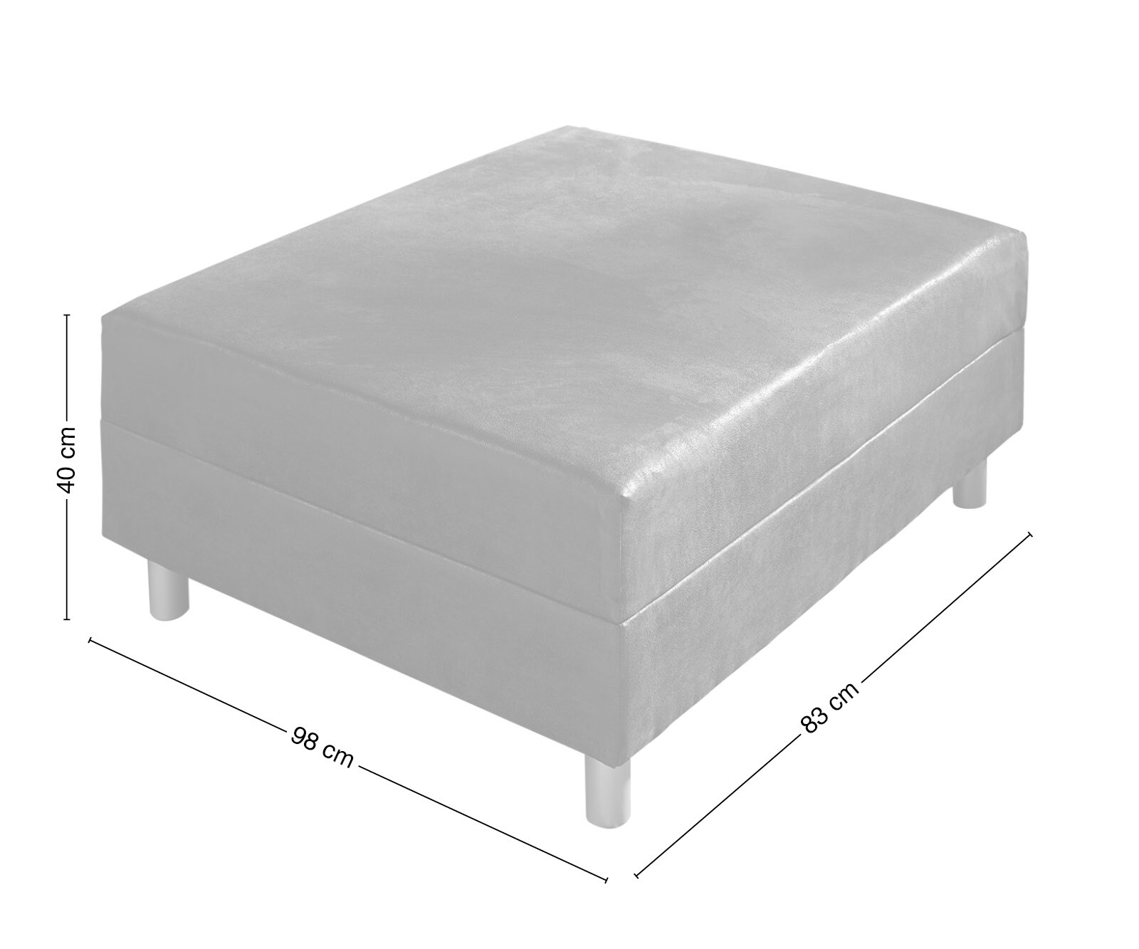 Hoker Clovis mikrowelur antracyt 98x83cm 6