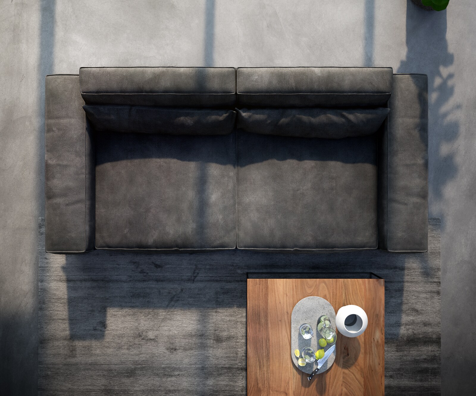 Sofa Sirpio XL 270x130cm skóra ekologiczna antracyt vintage 3