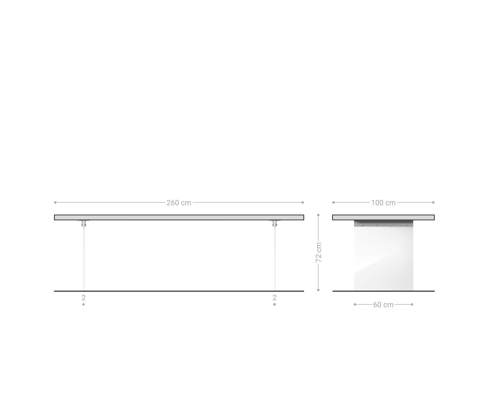 Stół do jadalni Edge 260x100x2,5-3 dąb naturalny rama szklana live-edge 9