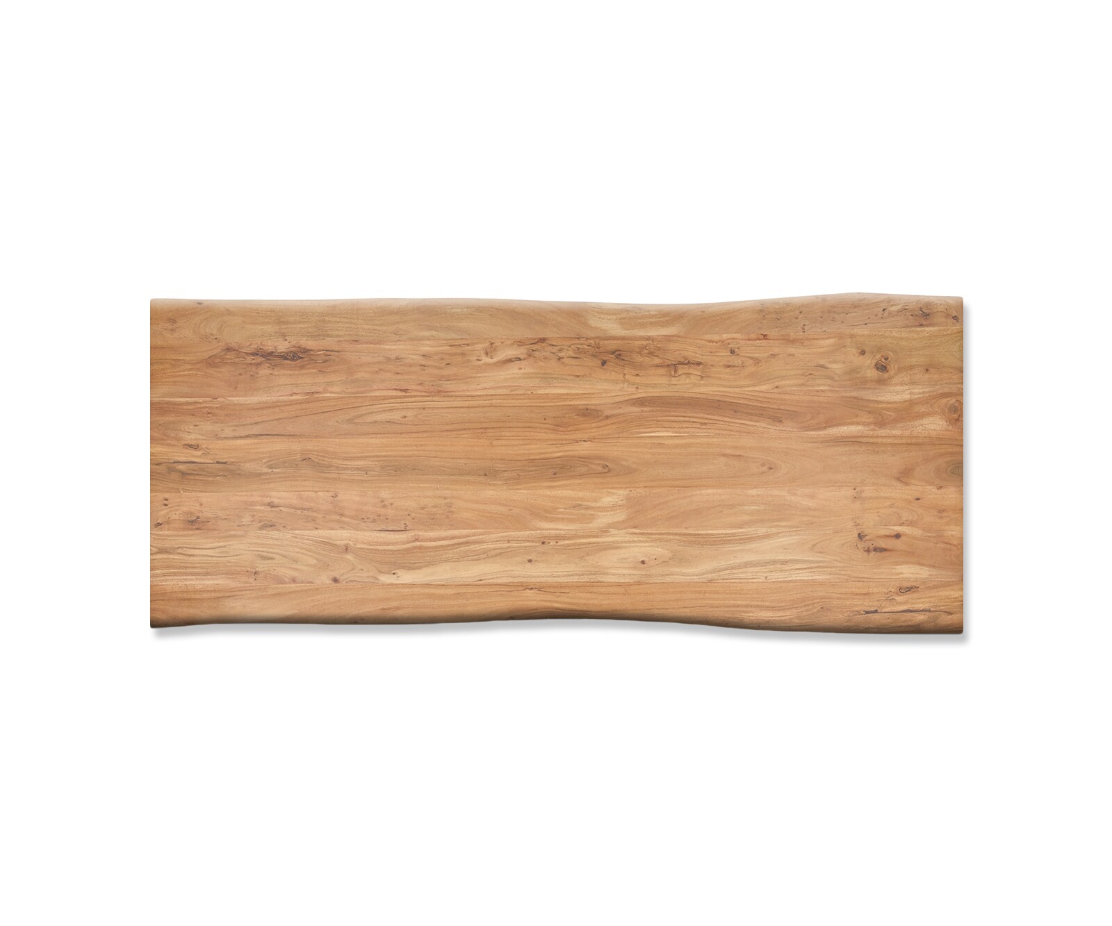 Stół do jadalni Edge 240x100 cm akacja naturalna stal nierdzewna szeroka rama live-edge 4