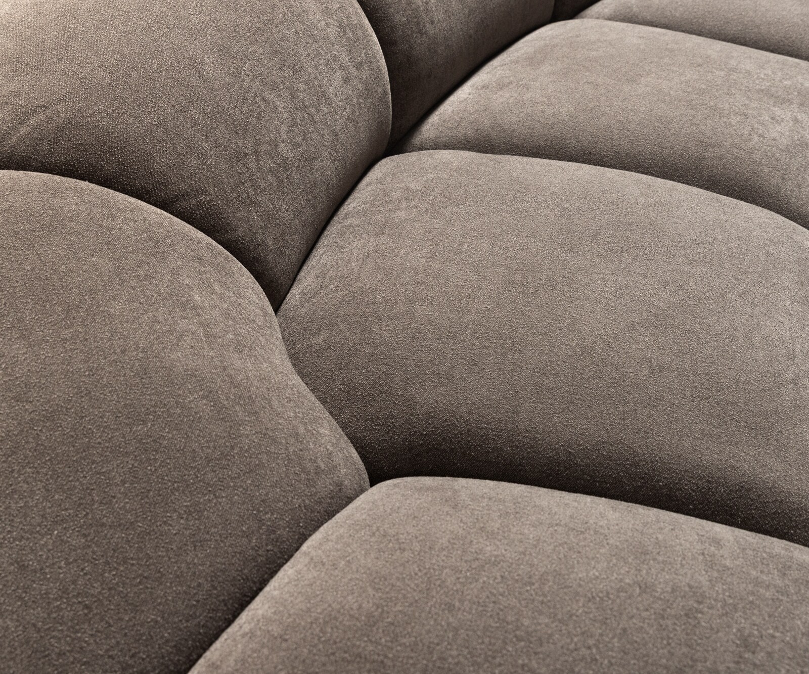 Sofa Lunna 360x175 cm miękka tkanina strukturalna szaro-brązowa 2 poduszki 6