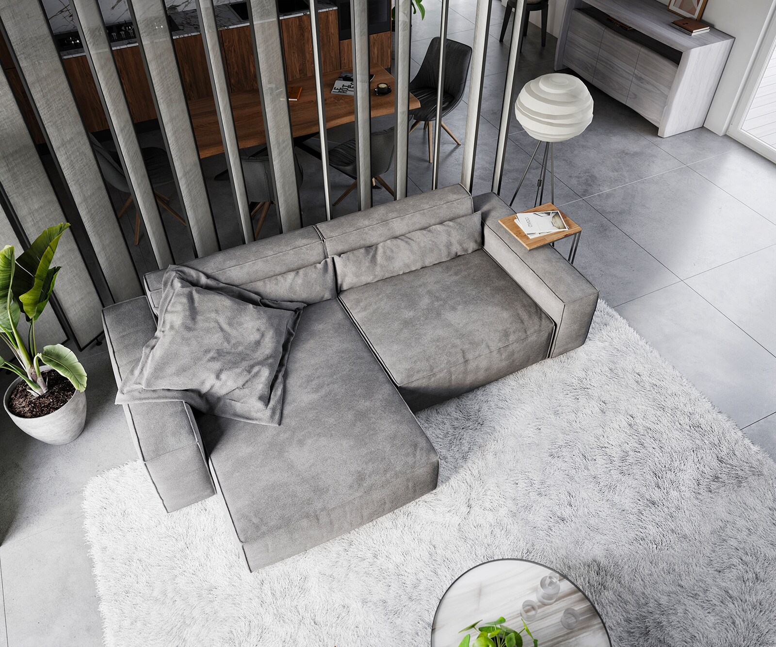 Sofa narożna Sirpio XL 270x170cm mikrofibra szaro-brązowy szezlong z możliwością zmiennego ustawienia 3